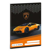  Lamborghini autós kockás füzet A5 - 27-32 - fekete/narancssárga