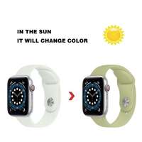FeiFan FeiFan színváltós szilikon óraszíj Apple Watch órához 38/40/41 mm - Fehér-Oliva / 1392