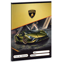  Lamborghini autós füzet - 21-32 vonalas - fekete/arany