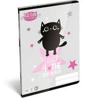  KitTok Stars cicás sima füzet - A5 - 40 lapos