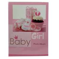  Baby Girl kisméretű puhafedeles fotóalbum - 36 db 10x15 cm - rózsaszín