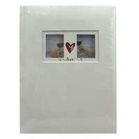  LOVE ablakos esküvői fényképalbum - bedugós 200 db 10x15 cm - fehér