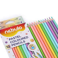  NEBULÓ Pasztell színesceruza készlet - 12 darabos, hatszögletű