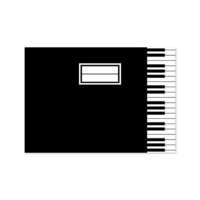  PD School hangjegyfüzet - fekvő 36-32 - fekete, zongorabillentyűs