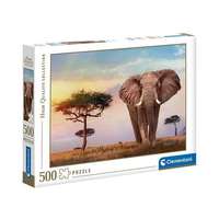 Clementoni Clementoni 500 darabos puzzle - Afrikai naplemente - Elefántos