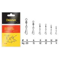 Delphin Delphin Rollings swivel with Hooked snap BN/8 10db