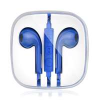 Nonbrand Vezetékes sztereó fülhallgató, Androidos készülékekhez, 3.5 mm, felvevőgombos, dobozos, kék
