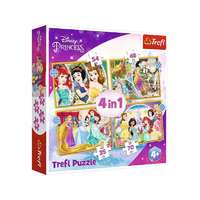 Trefl Trefl: Disney hercegnők boldog napja 4 az 1-ben puzzle - 35, 48, 54, 70 darabos