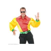 widmann Háromszínű csillogó ing bársony flitterekkel férfi jelmez M-es méretben