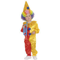 widmann Bohóc ruha kalappal unisex gyermek jelmez 98 cm-es méretben