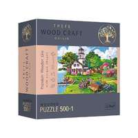 Trefl Wood Craft: Nyári kikötő fa puzzle 500+1db-os - Trefl