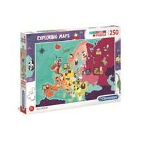 Clementoni Felfedező térkép - Európa nagyjai 250 db-os puzzle - Clementoni