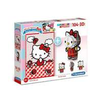 Clementoni Clementoni: Hello Kitty 2 az 1-ben 104 db-os puzzle és modell figura