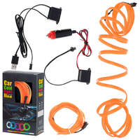  LED környezeti világítás autóhoz / autó USB / 12V szalag 3m narancs színű