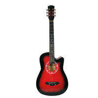 IdeallStore IdeallStore® klasszikus gitár, 95 cm, fa, Cutaway, piros, tokkal