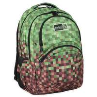 Budmil Budmil iskolai hátizsák hőtartós előzsebbel - 24 literes - zöld kockák