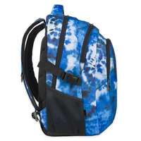 Budmil Budmil ovális iskolai hátizsák - 3 rekeszes 32 literes - kék batikolt