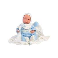 LLorens Llorens: Lalo 42cm-es síró kisfiú baba kék ruhában