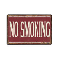  Retro dekor fémtábla,"NO SMOKING", Méret: 20x30cm