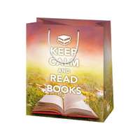 Cardex Keep Calm and Read Books felirattal ellátott nagy méretű ajándéktáska 27x14x33cm