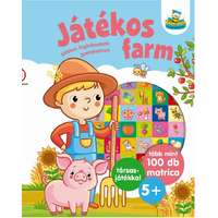 Szalay Könyvkiadó Játékos farm - Játékos foglalkoztató gyerekeknek , több mint 100 db matrica + társasjáték