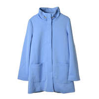 Tom Tailor Tom Tailor kék, bordázott szövetű női kabát – XL