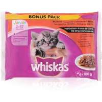 Whiskas Whiskas Junior húsos válogatás mártásban - Alutasakos – Multipack (4 x 100 g) 400 g