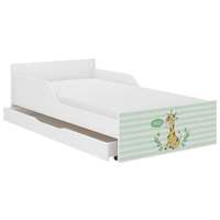 Nonbrand PUFI ifjúsági ágy ajándék matraccal 160x80 cm, ágyneműtartó nélkül - zsiráf