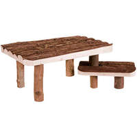 Trixie Trixie asztal formájú fa bújó platform fellépővel nyulaknak, tengerimalacoknak (37 × 17 × 28 cm)