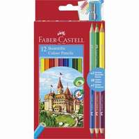 Faber-Castell FABER-CASTELL Színes ceruza készlet, hatszögletű, FABER-CASTELL, 12 különböző szín + 3 db bicolor...