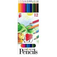 ICO ICO Színes ceruza készlet, hatszögletű, ICO "Süni", 12 különböző szín