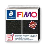 Fimo FIMO Gyurma, 57 g, égethető, FIMO "Leather Effect", fekete