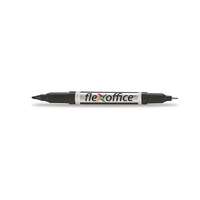 FlexOffice FLEXOFFICE Alkoholos marker, 0,4/1,0 mm, kúpos, kétvégű, FLEXOFFICE "PM01", fekete