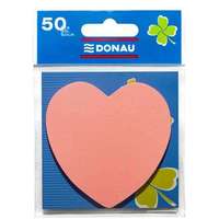 Donau DONAU Öntapadó jegyzettömb, szív alakú, 50 lap, DONAU, rózsaszín