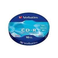 Verbatim VERBATIM CD-R lemez, 700MB, 52x, 10 db, zsugor csomagolás, VERBATIM "DataLife"