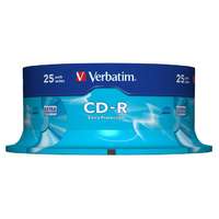 Verbatim VERBATIM CD-R lemez, 700MB, 52x, 25 db, hengeren, VERBATIM "DataLife"