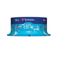 Verbatim VERBATIM CD-R lemez, Crystal bevonat, AZO, 700MB, 52x, 25 db, hengeren VERBATIM "DataLife Plus"
