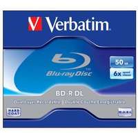 Verbatim VERBATIM BD-R BluRay lemez, kétrétegű, 50GB, 6x, 1 db, normál tok, VERBATIM