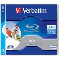 Verbatim VERBATIM BD-R BluRay lemez, nyomtatható, 25GB, 6x, 1 db, normál tok, VERBATIM