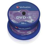 Verbatim VERBATIM DVD+R lemez, AZO, 4,7GB, 16x, 50 db, hengeren, VERBATIM