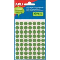 APLI APLI Etikett, 10 mm kör, kézzel írható, színes, APLI, zöld, 315 etikett/csomag