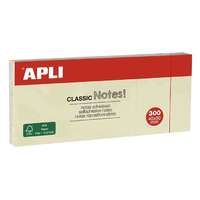 APLI APLI Öntapadó jegyzettömb, 40x50 mm, 3x100 lap, APLI "Classic", sárga