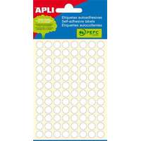APLI APLI Etikett, 8 mm kör, kézzel írható, fehér, APLI, 480 etikett/csomag
