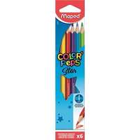 Maped MAPED Színes ceruza készlet, háromszögletű, MAPED "Color`Peps Star", 6 különböző szín