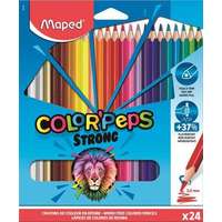 Maped MAPED Színes ceruza készlet, háromszögletű, MAPED "Color`Peps Strong", 24 különböző szín