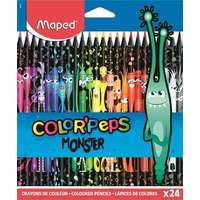 Maped MAPED Színes ceruza készlet, háromszögletű, MAPED "Color`Peps Monster" 24 különböző szín