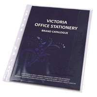 Victoria VICTORIA OFFICE Genotherm, lefűzhető, oldalán hajtófüllel, A4, 150 mikron, víztiszta, VICTORIA OF...