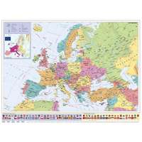 Stiefel STIEFEL Falitérkép, 70x100 cm, fémléces, Európa országai és az Európai Unió, STIEFEL
