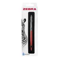 Zebra ZEBRA Golyóstoll, 0,24 mm, nyomógombos, ezüst színű klip, pink tolltest, ZEBRA "901", kék