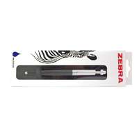 Zebra ZEBRA Golyóstoll, 0,24 mm, nyomógombos, ezüst színű klip, szürke tolltest, ZEBRA "901", kék
